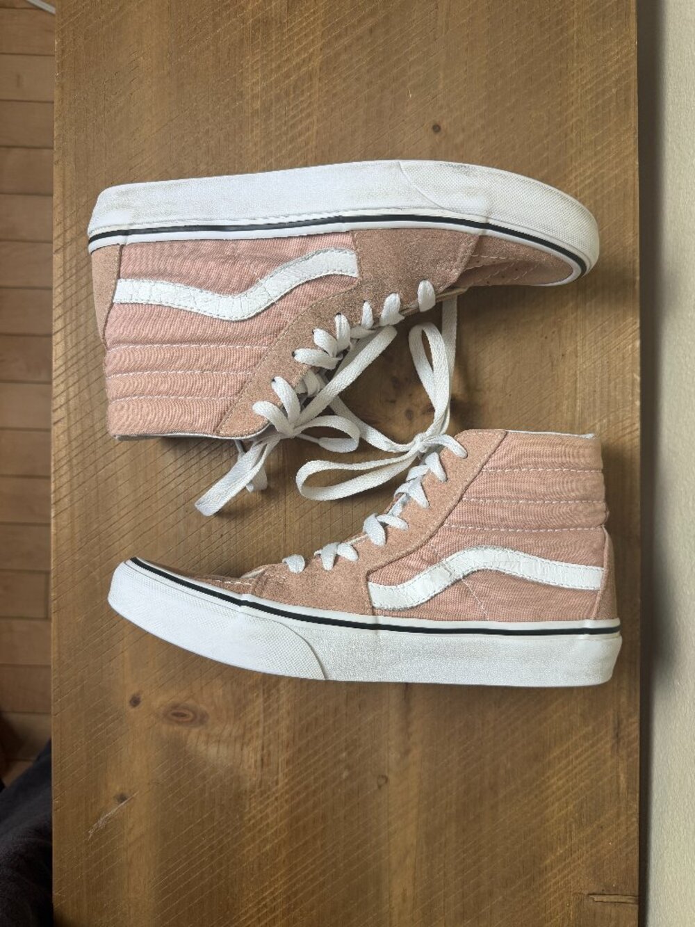 VANS Sk8-Hi Mahogany Rose High Top Skate Shoes Sneakers Pink Size 7.5